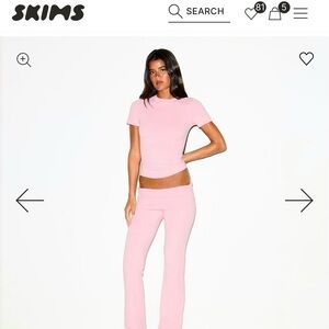 SKIMS Cotton Jersey FoldOver Pant